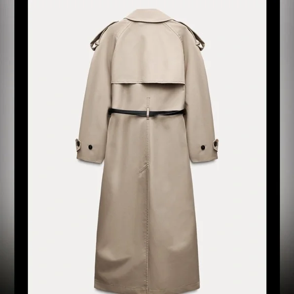 Zara oversized water repellant trench with belt - Picture 4 of 5